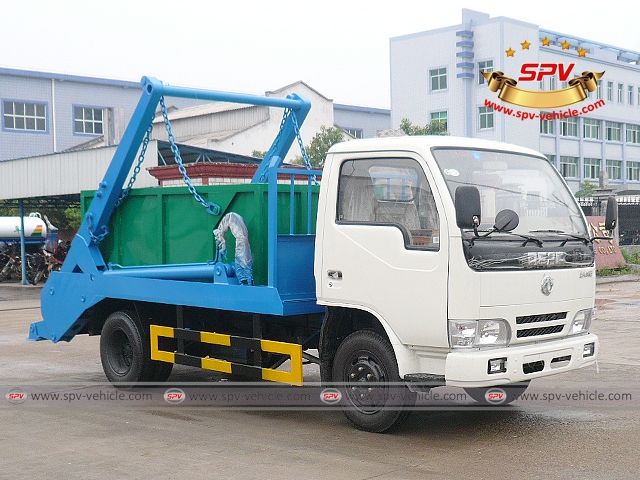 Front side view of 4 CBM Skip Loader - Dongfeng